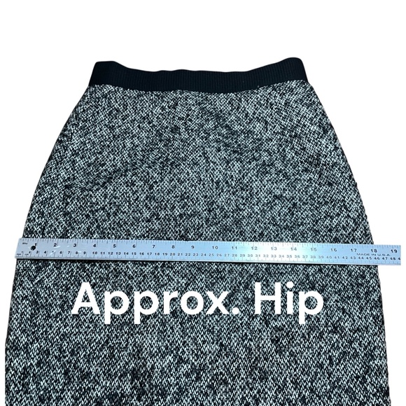 GIAMBATTISTA VALLI Wool Mohair Silk Blend Silk Lined Tweed Pencil Skirt IT Sz 42 - Picture 7 of 14